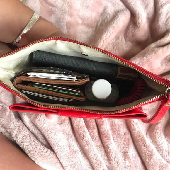 Kate Spade Red Patent Leather Wristlet and Clutch - Picture 7 of 7